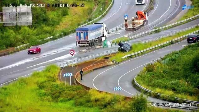 Accidente en la AG-55