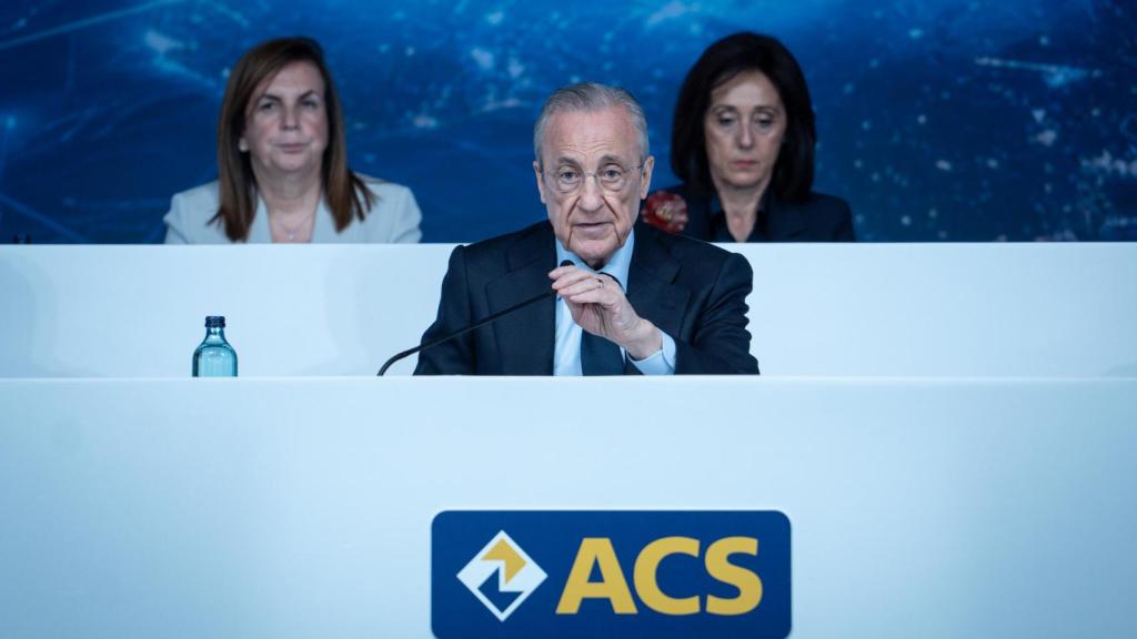 Florentino Pérez, presidente de ACS, en la junta general de accionistas 2025.