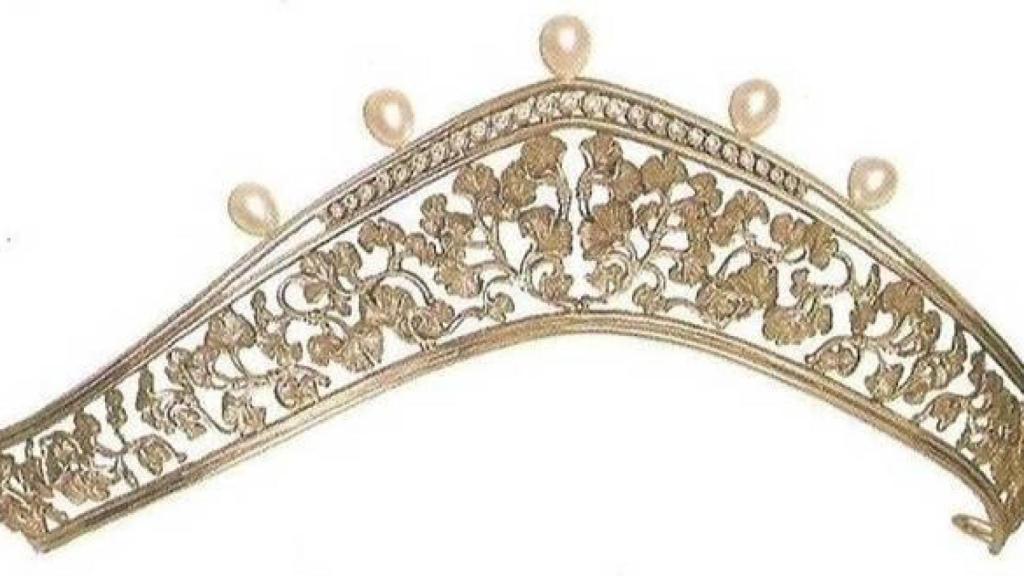 La diadema que la joyería Carrera y Carrera regaló a Letizia con motivo de su boda con el príncipe de Asturias.
