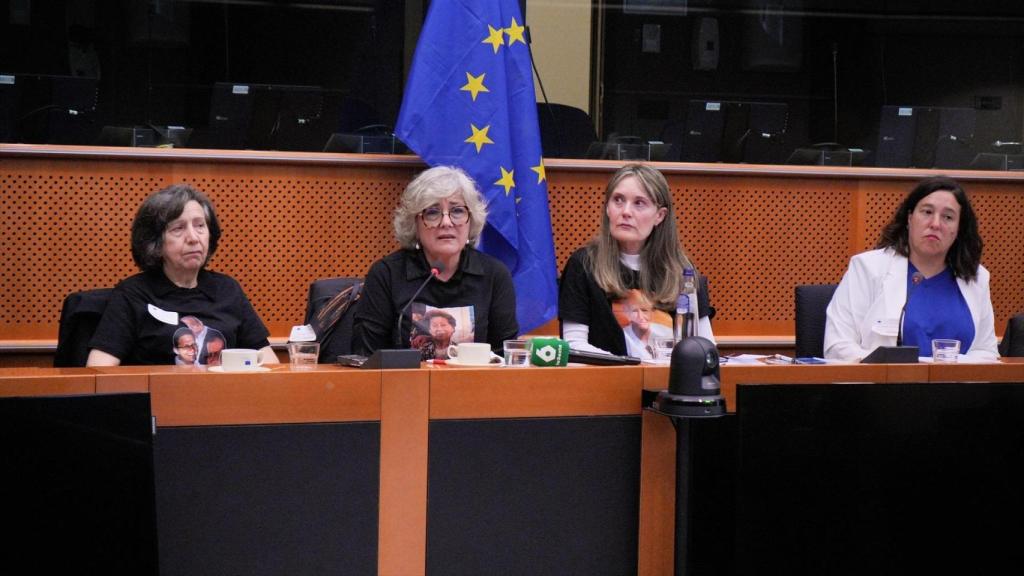 Familiares de víctimas de la dana en Bruselas. Ana López