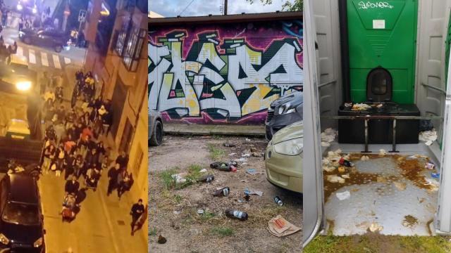 Distintas zonas de Carabanchel durante las fiestas de San Isidro.