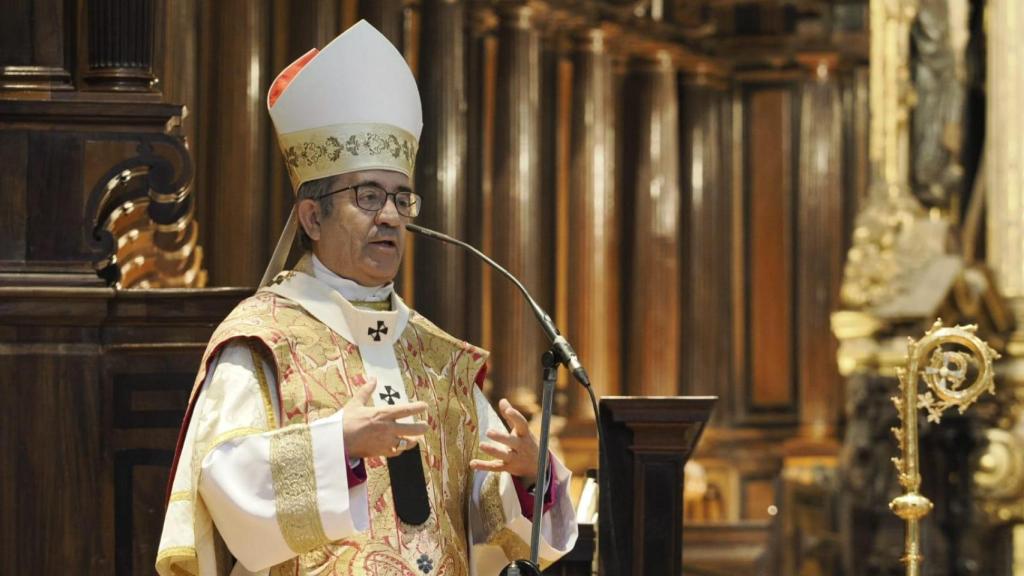 Luis Arguello, durante la homilia con motivo de la festividad de San Pedro Regalado