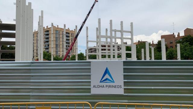 Estructura de hormigón de la residencia Aloha Pirineos en Zaragoza