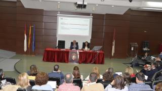 Claustro de la UCLM reunido este martes en el campus de Ciudad Real.