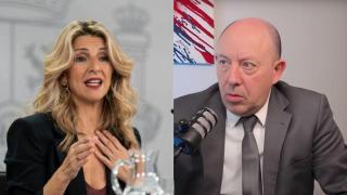 Montaje con Yolanda Díaz, ministra de Trabajo, y Gonzalo Bernardos, economista.