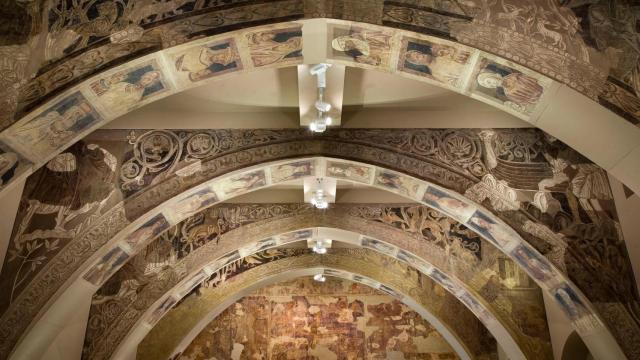 Pinturas murales de Sijena expuestas en el MNAC