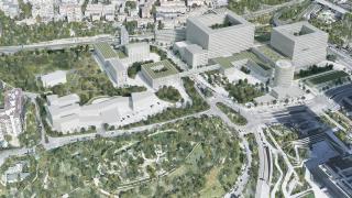 Plano de la futura Ciudad de la Salud.