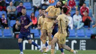 Dani Sánchez durante el Eldense vs. Málaga CF de Segunda División