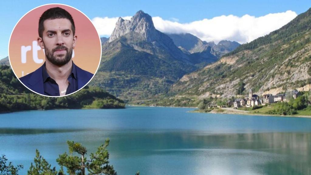 Montaje de Broncano y el pueblo aragonés.