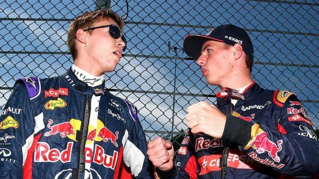 Daniil Kvyat y Max Verstappen, en la Fórmula 1