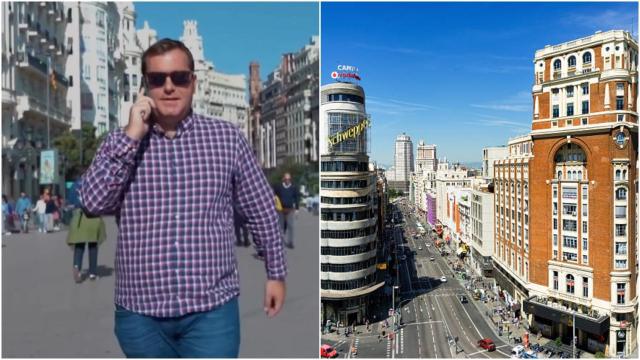 Pau Antó, experto inmobiliario, y una vista de Madrid.