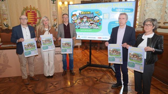 Presentación del concurso de dibujo infantil para dar visibilidad a los kioscos de Valladolid