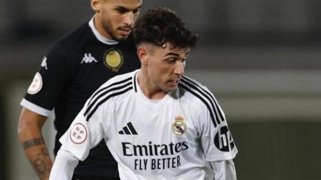 David Jiménez, con el Real Madrid Castilla