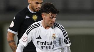 David Jiménez, con el Real Madrid Castilla