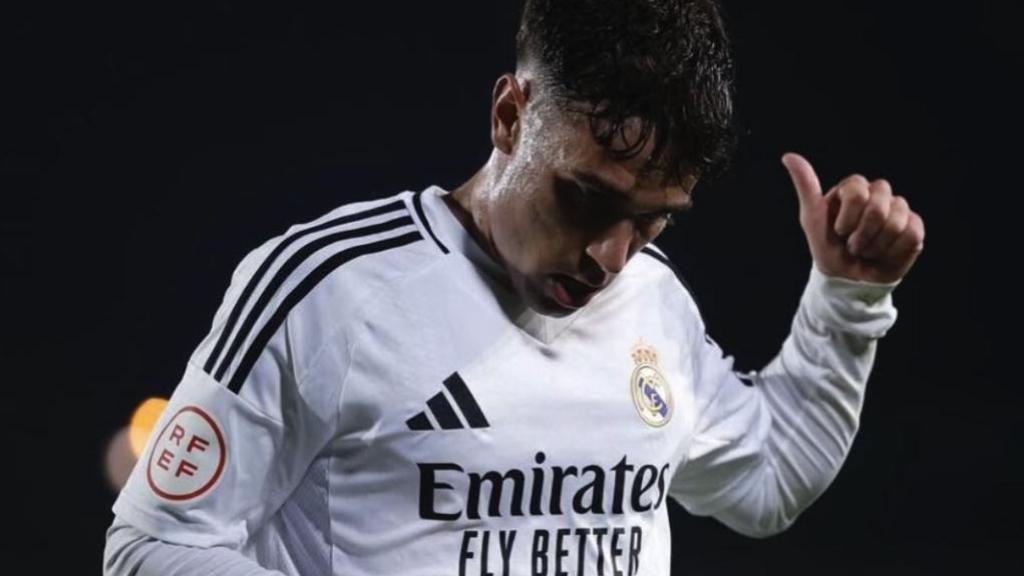 David Jiménez, con el Real Madrid Castilla