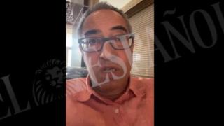 Roberto Barros, director internacional de la Cámara de Comercio de Tarragona, desde el hotel en el que está atrapado.