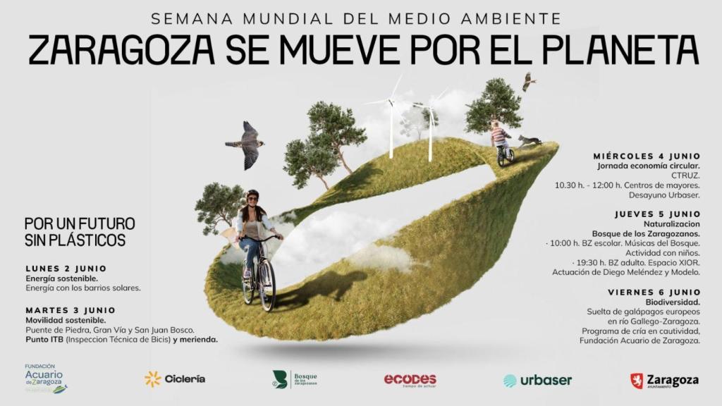 El cartel de actividades para la Semana Mundial del Medio Ambiente.