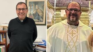 Los párrocos toledanos Álvaro García y David Sánchez.