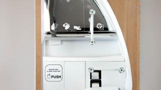 Imagen del prototipo de baño para aviones ideado por los estudiantes de la UDIT.