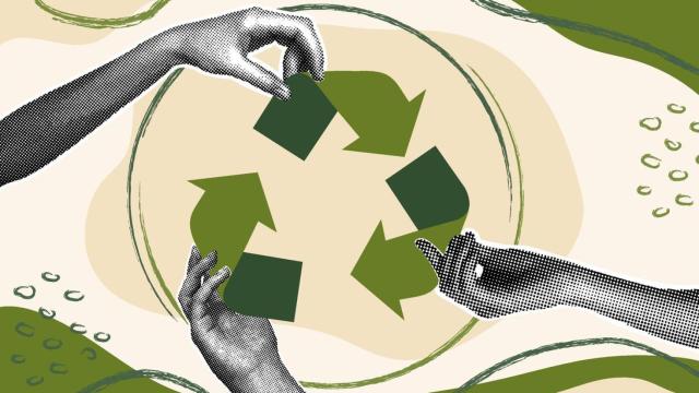 Ilustración del reciclaje.