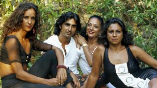 Lola Flores, junto a sus tres hijos, Lolita, Antonio y Rosario, en una imagen de archivo.