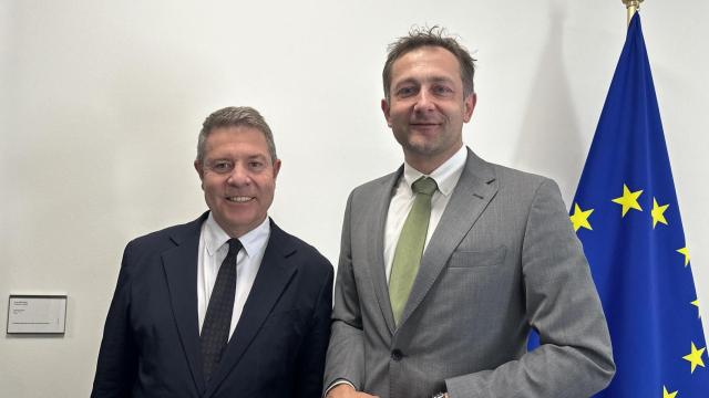 Emiliano García-Page y el comisario de Agricultura, Christophe Hansen.