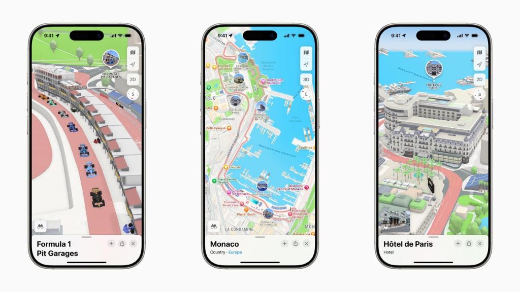 Capturas de Apple Maps.