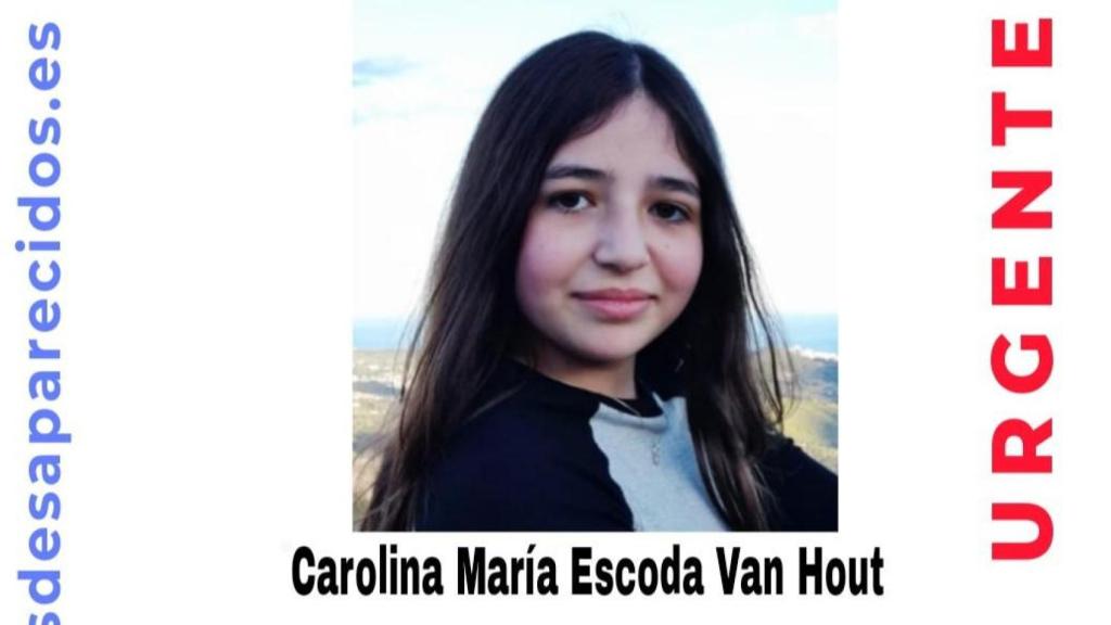 Imagen de Carolina María difundida en redes sociales.