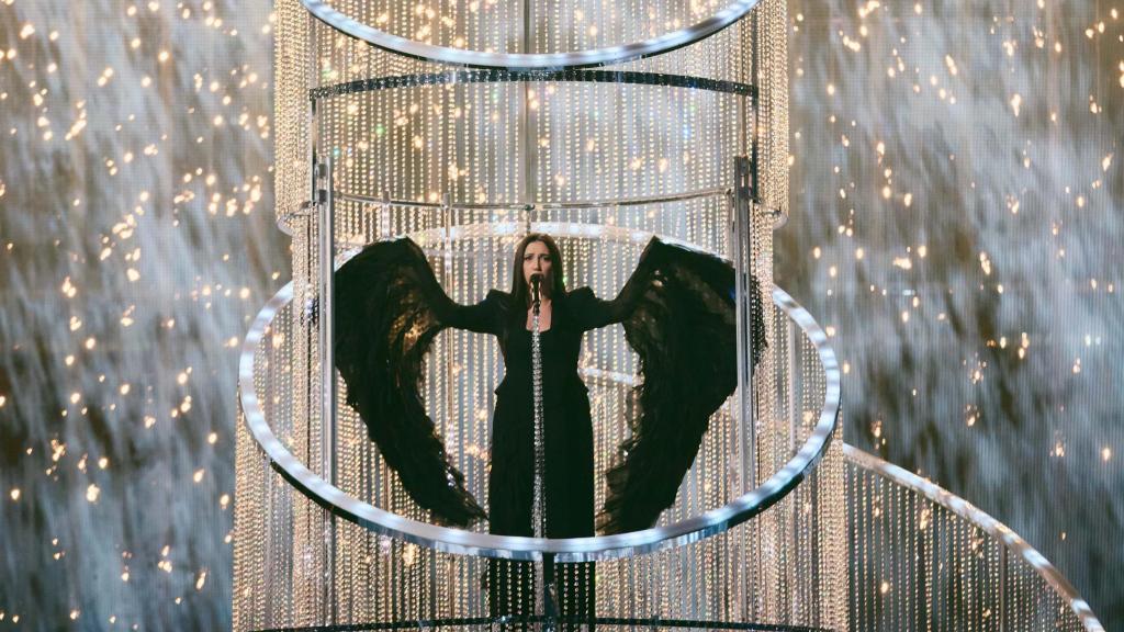 La representante de Israel en uno de sus ensayos de Eurovisión 2025.