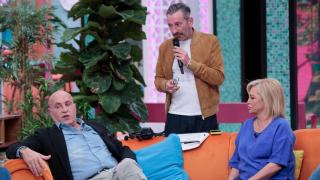 Kiko Matamoros, David Valldeperas y Belén Esteban en 'La familia de la tele'.