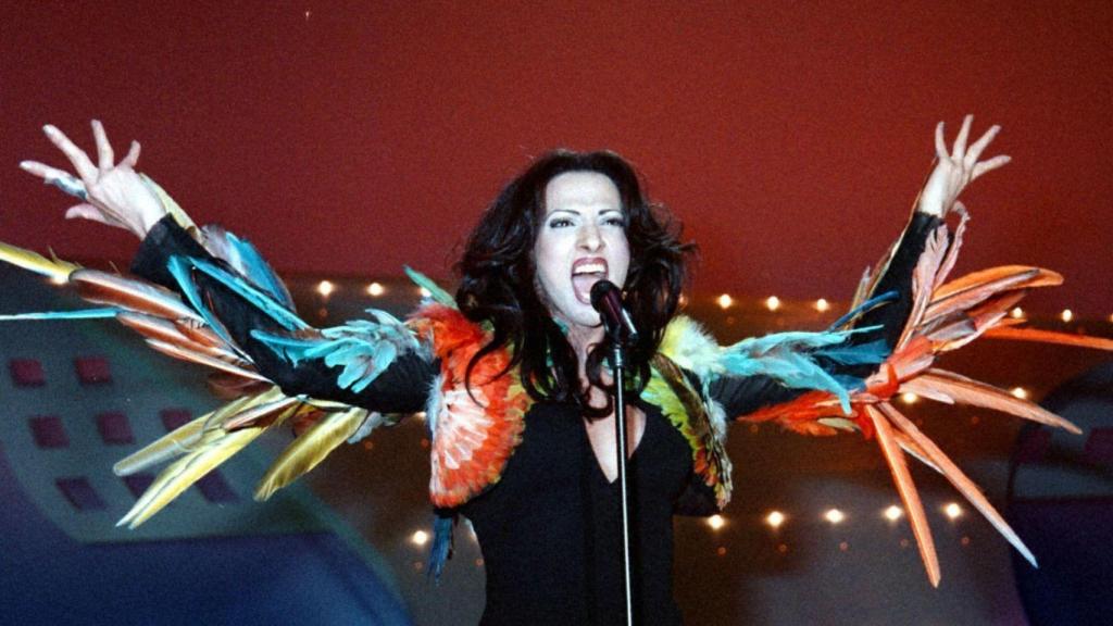 La cantante Dana International, en el 1998, durante su actuación en Eurovisión.