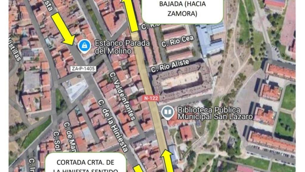 Imagen de los cambios del tráfico