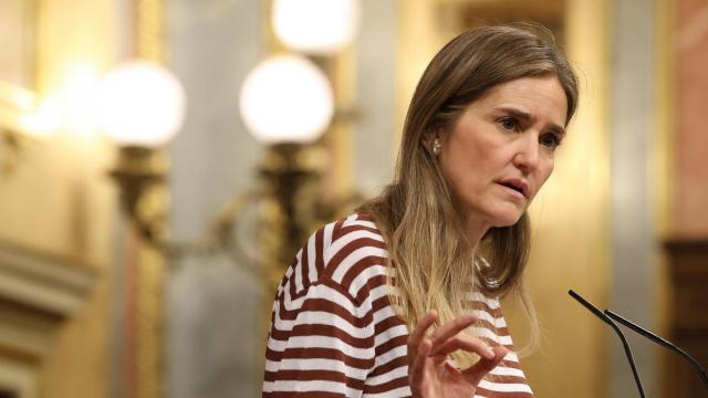 La vicepresidenta tercera y ministra para la Transición Ecológica y Energía, Sara Aagesen, interviene durante una sesión plenaria en el Congreso de los Diputados, a 14 de mayo de 2025.