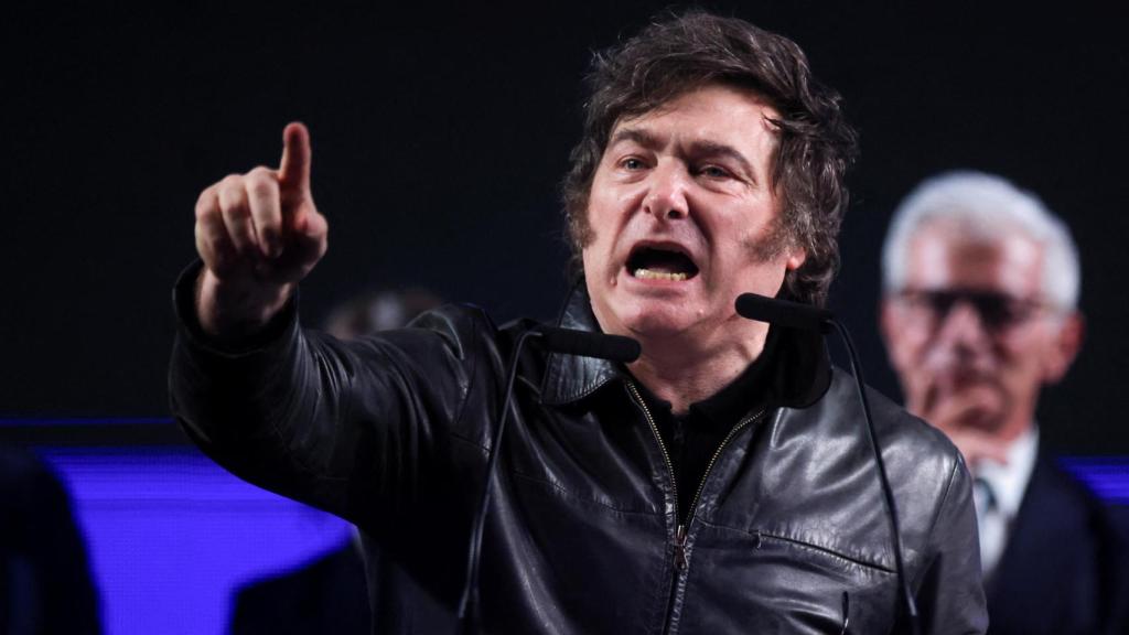 El presidente de Argentina, Javier Milei, este jueves en un acto en Buenos Aires.