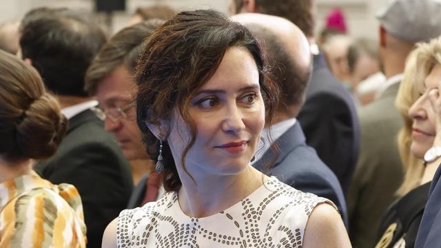 La presidenta de la CAM, durante la ceremonia de premios en Madrid.
