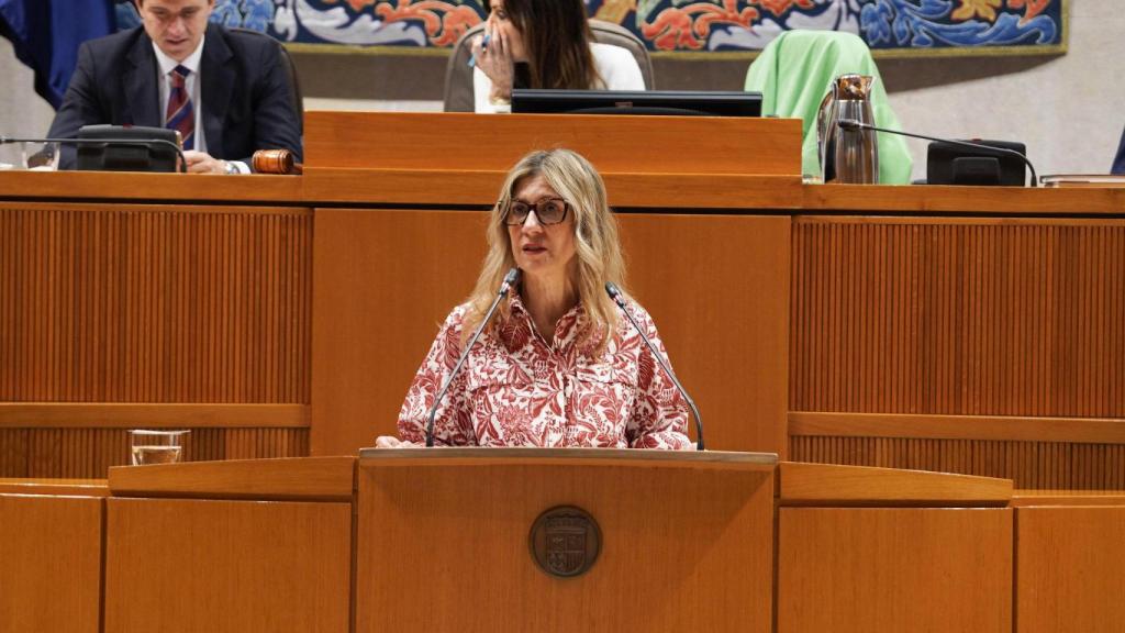 La vicepresidenta de Aragón, Mar Vaquero, en las Cortes
