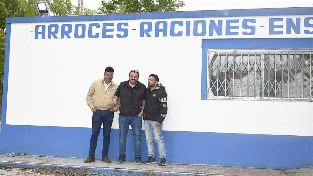 Javier,Luis y José Manuel (Babu) en Tordeplaya