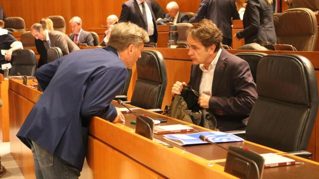 Roberto Bermúdez de Castro, durante el Pleno de las Cortes