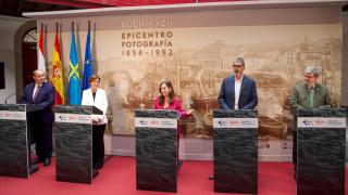 Alcaldes y alcaldesas de ciudades atlánticas en la reunión de la Declaración de Gijón 2025.