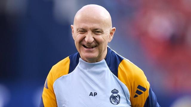 Antonio Pintus, antes de un partido del Real Madrid