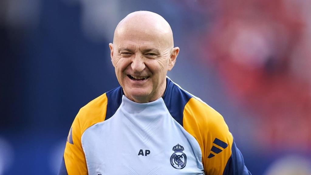Antonio Pintus, antes de un partido de la temporada pasada del Real Madrid