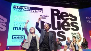 Ana Fernández de los Muros, nueva secretaria general de CCOO junto a Vicente Andrés.