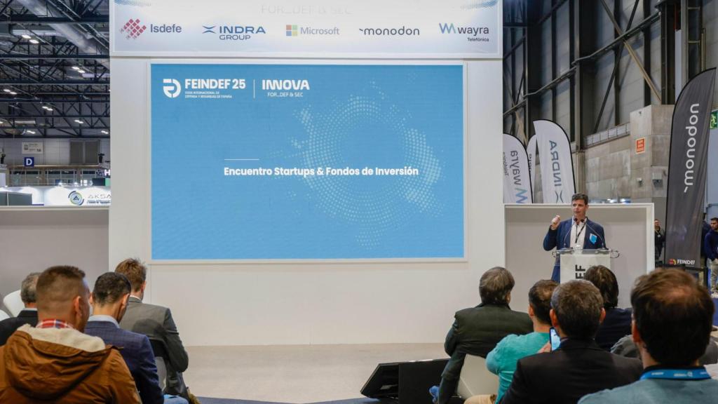 Gustavo Medina durante el evento de XRF e ISDEFE celebrado esta semana en el marco de FEINDEF.