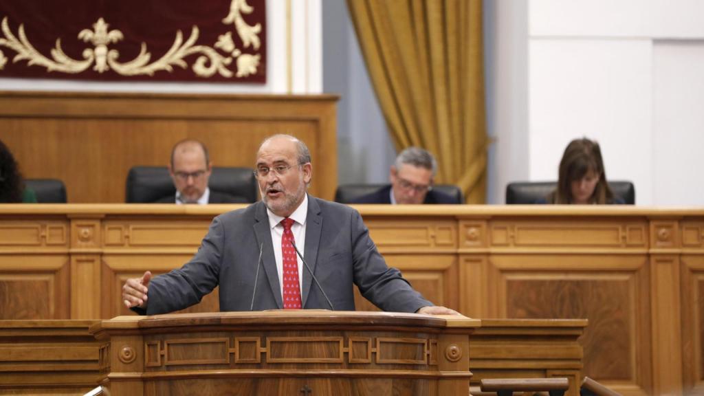José Luis Martínez Guijarro, vicepresidente primero de Castilla-La Mancha, este jueves en el Parlamento autonómico.