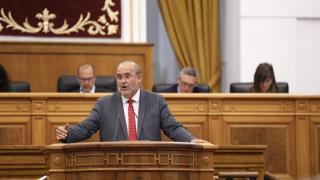 José Luis Martínez Guijarro, vicepresidente primero de Castilla-La Mancha, este jueves en el Parlamento autonómico.