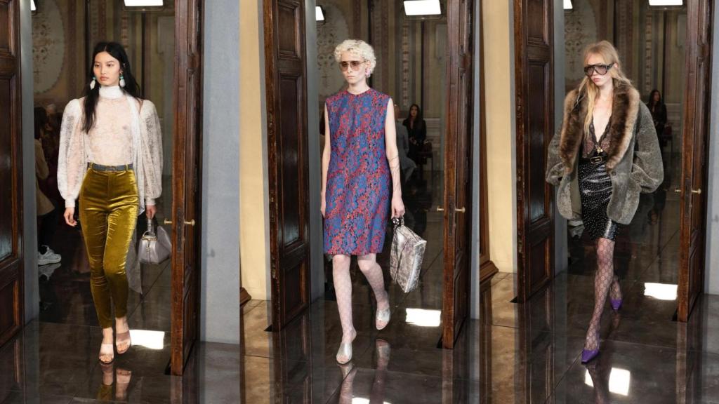 Desfile de la colección presentada en el Palazzo Settimanni.