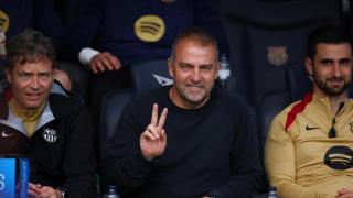 El entrenador del FC Barcelona, Hansi Flick.