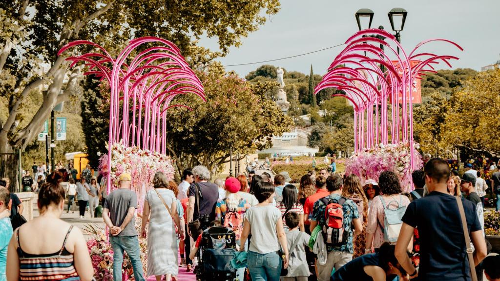 Una de las intervenciones artísticas de la pasada edición del 'Zaragoza Florece'.