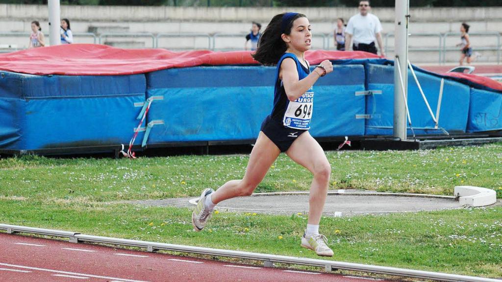 Eva compitiendo cuando era pequeña