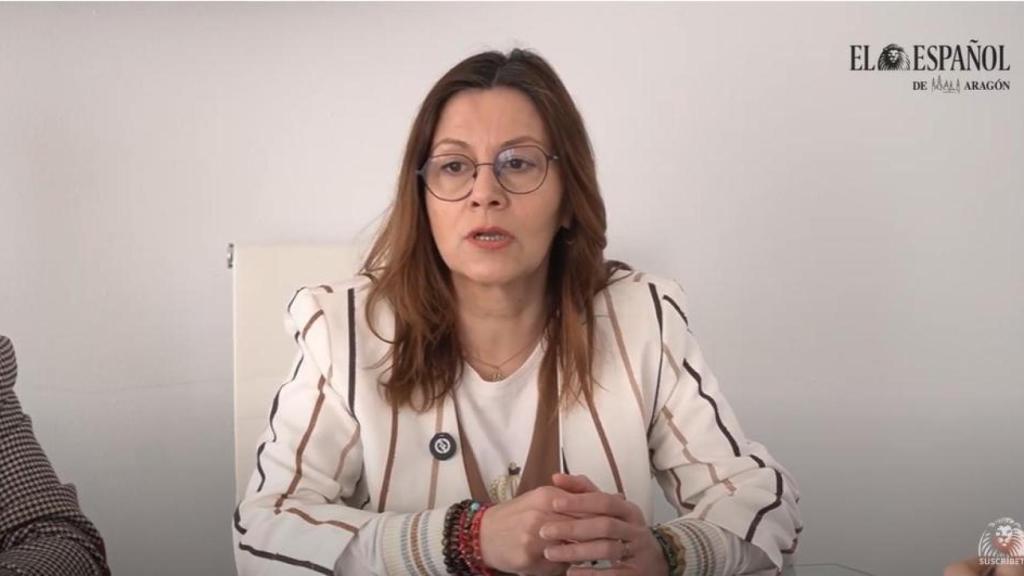 Ana Jarque, alcaldesa de Caspe, participando en un Foro de El Español.